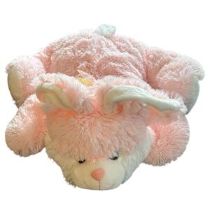 Cuddly Pink and White Bunny Plush